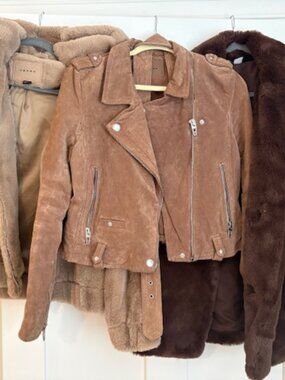 Faux fur jackets and suede bomber lot